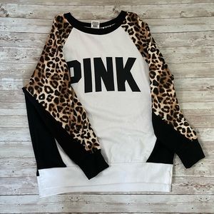 Victoria’s Secret PINK Leopard Print Crewneck Sweatshirt